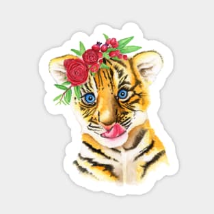 Blossoming Tiger Cub Sticker